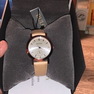 Bulova watch light pink